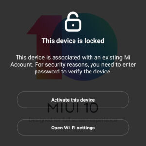 Xiaomi Mi Hesabı Kilidi Kaldırma